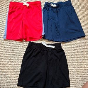 3 - Jumping Beans and Carters boys size 5/5T shorts - red mesh, navy and black